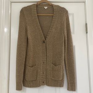 J.Crew gold cardigan